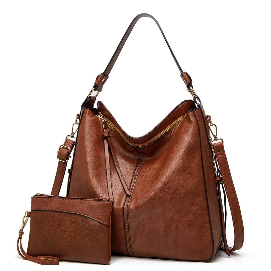 Hannah | Leather Hobo Shoulder Bag with Anti-Theft Protection