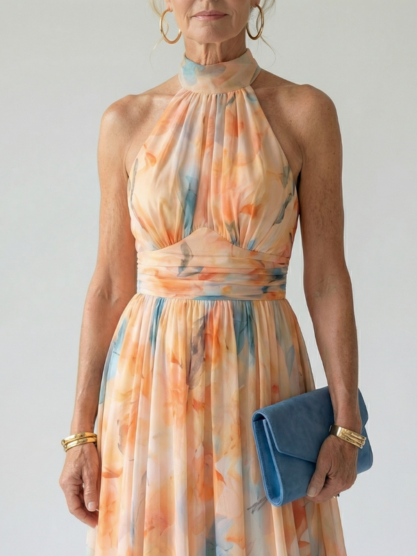 Violet & Grace | Soft Halter Midi Dress