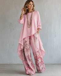 KORA | ASYMMETRICAL TUNIC & WIDE-LEG PANTS SET