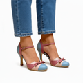 Monika | Elegant Women's Heels in Blue, Pink and White