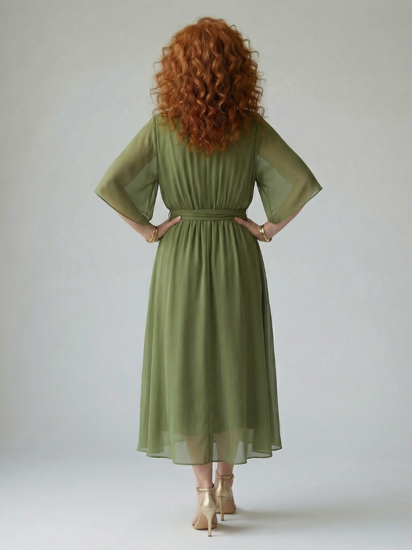 Elric | Lightweight Draped Midi Dress