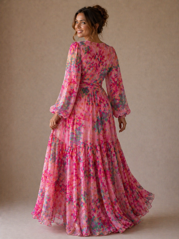 Violet & Grace | Wrap Dress with Floral Print