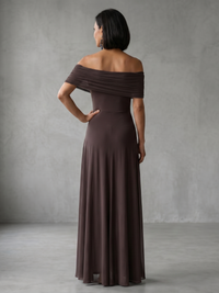 June | Draped Off-Shoulder Midi Dress