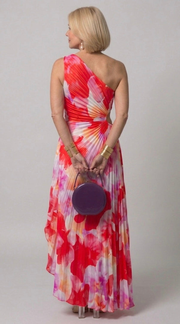 Violet & Grace | Pleated One-Shoulder Dress