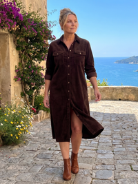 Pema | Midi Dress with Long Sleeves and Patch Pockets