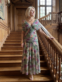 Violet & Grace | Flowing Off-Shoulder Midi Dress