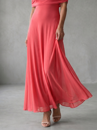 June | Draped Off-Shoulder Midi Dress