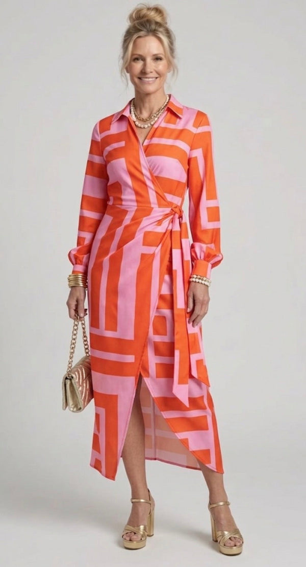 Violet & Grace | Printed Wrap Dress