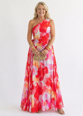 Violet & Grace | Pleated One-Shoulder Dress