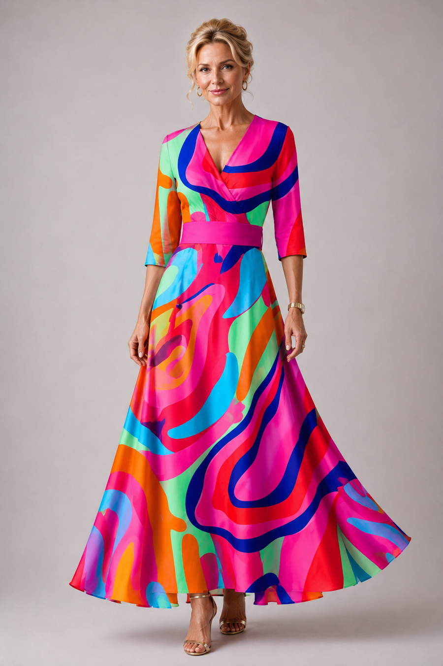 Violet & Grace | Comfortable Everyday Dress with V Neckline