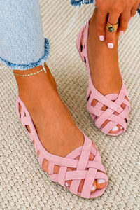 Caterina | Woven Summer Sandals with Crossover Straps
