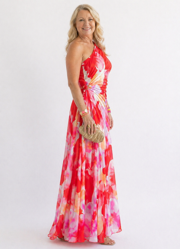 Violet & Grace | Vibrant Tropical Evening Dress