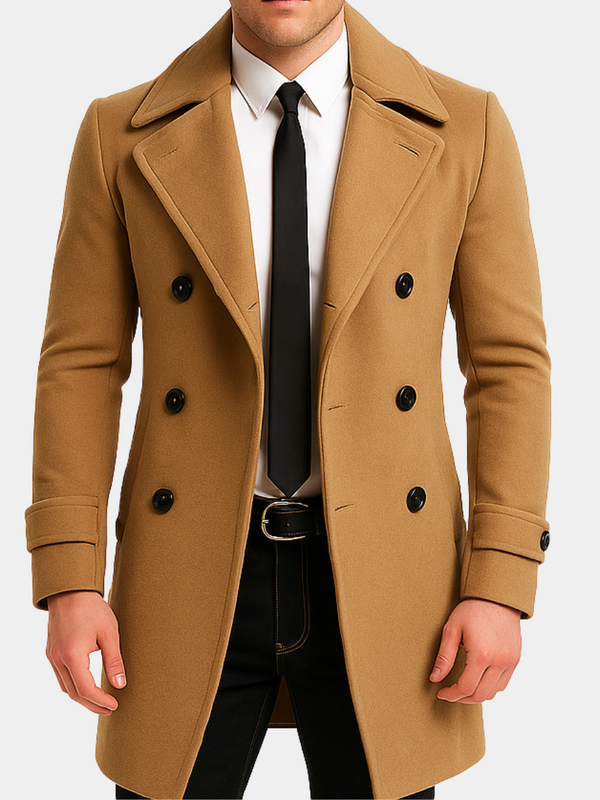 Laurent Monaco | Double-Breasted Wool Coat