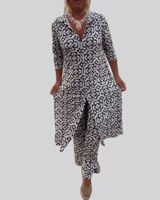 Sarah | Button-Front Two-Piece Set
