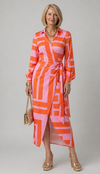 Violet & Grace | Printed Wrap Dress