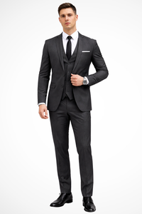 Dominic | Men Slim Fit Notch Lapel 3 Piece Wedding Guest Suit
