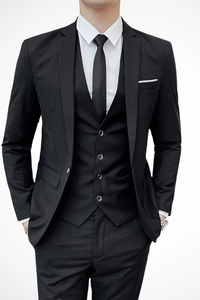 Dominic | Men Slim Fit Notch Lapel 3 Piece Wedding Guest Suit