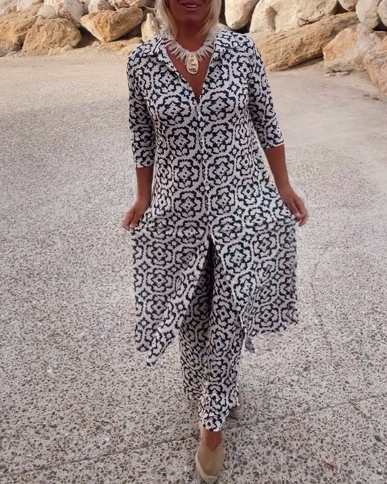 Sarah | Button-Front Two-Piece Set