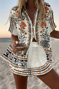 Seviglia | White Summer Set with Folk Art Print