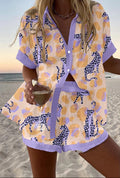 Serena | Summer Top and Shorts Set with Animal Print