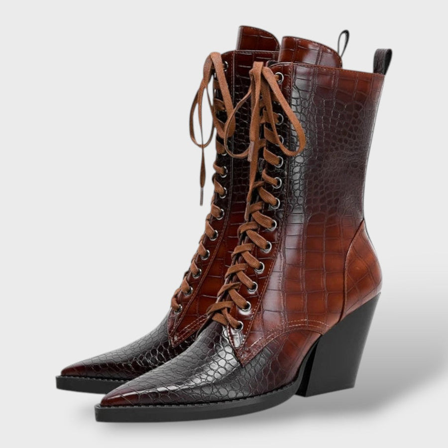 Women's Lace-Up Cowboy Boots