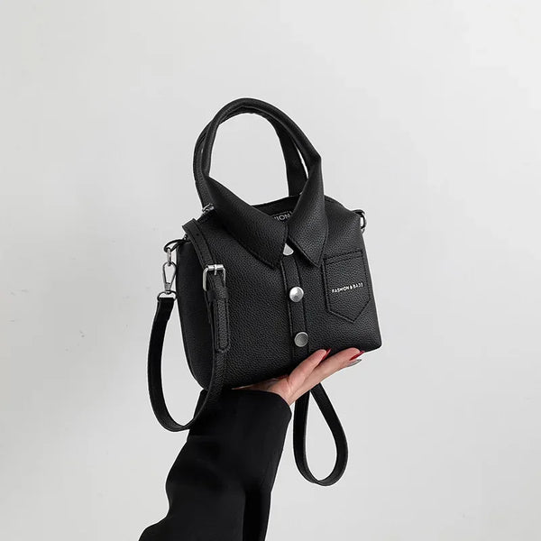 Collared Leather Bag