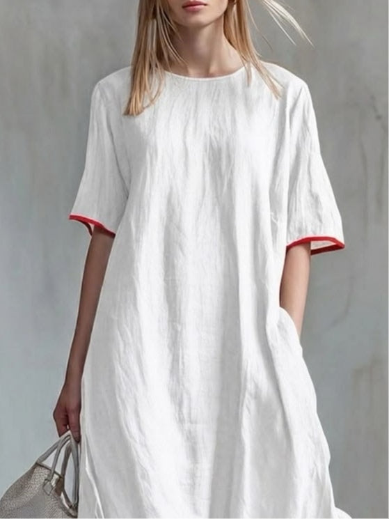 Margaux | Casual Striped Patchwork Dress