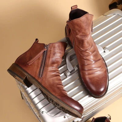 Bernardo Cavallino | Leather Boots with Stitched Detail