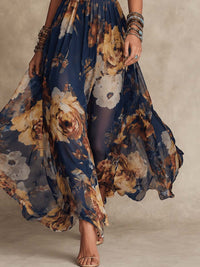 Déborah | Maxi Floral Dress with Painterly Aesthetic