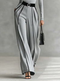 ELORA | HIGH-NECK TOP & WIDE-LEG PANTS SET