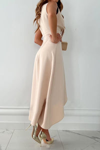 Violet & Grace | Wrap Midi Dress with V Neckline