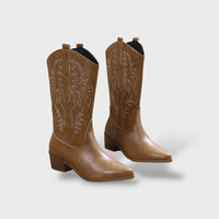 Women's Retro Pointed-Toe Cowboy Boots