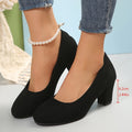 Wide-Toe Heels | Women's Heels with Stable Heel in Vegan Leather