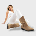 Women's Faux Suede Cowboy Ankle Boots with Block Heel™