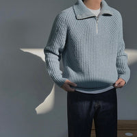 Kenneth | Quarter-Zip Azure Pullover
