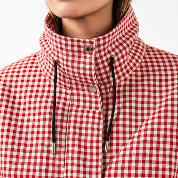 Cropped Plaid Zip Jacket