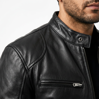 Men's Leather Biker Jacket