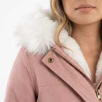 Hooded Button-Front Winter Jacket