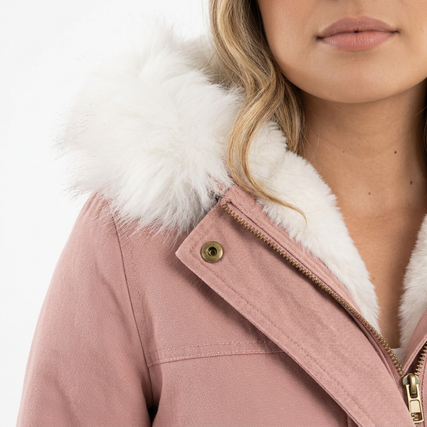 Hooded Button-Front Winter Jacket