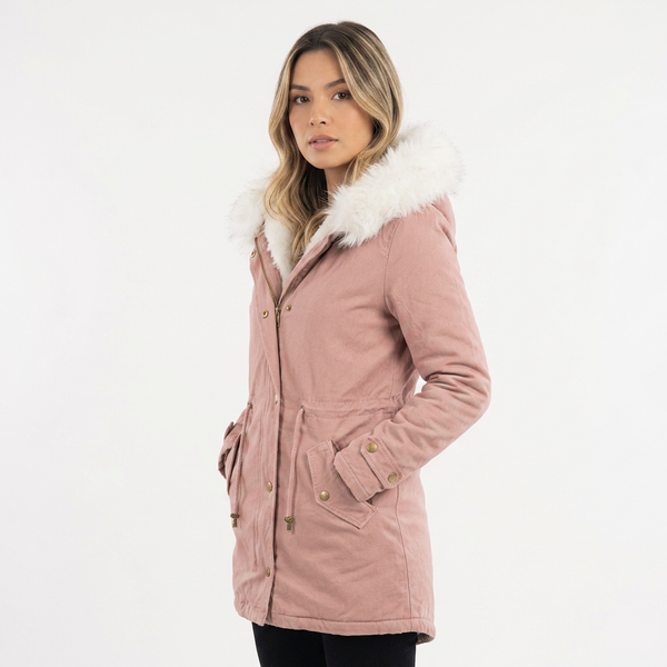 Hooded Button-Front Winter Jacket