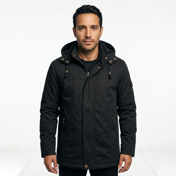 Fleece-Lined Hooded Jacket