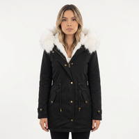 Hooded Button-Front Winter Jacket
