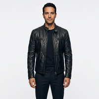 Men's Leather Biker Jacket