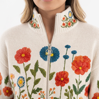 High-Neck Fleece-Lined Jacket