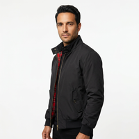 Plaid-Lined Bomber Jacket