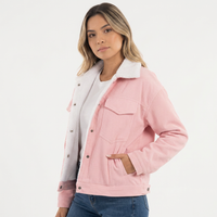 Corduroy Turn-Down Collar Jacket