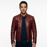 Men's Leather Biker Jacket