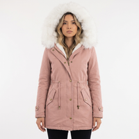 Hooded Button-Front Winter Jacket