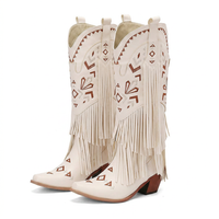 High-Heel Tassel Cowboy Boots