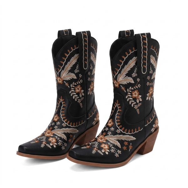 Knee-High Embroidered Cowboy Boots